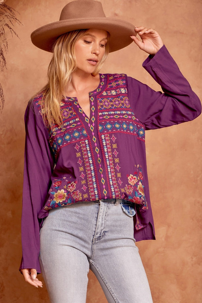 andree by unit savanna jane Embroidered Top