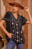 ANDREE BY UNIT / SAVANNA JANE Embroidered Velvet blouse