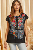 Andree by unit / Savanna Jane Floral Embroidered Dolman Sleeve Top