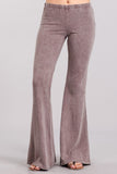 Chatoyant Mineral Wash Bell Bottom Soft Pants, Taupe
