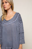 Fearless Perfect Knit Top, Charcoal